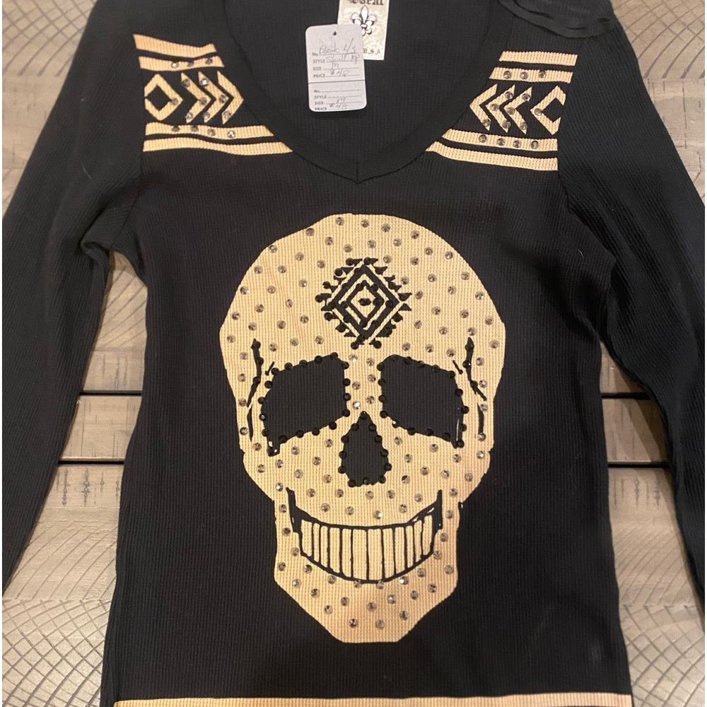 Womens Studded Skeleton shirt